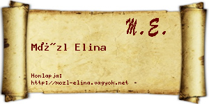 Mözl Elina névjegykártya